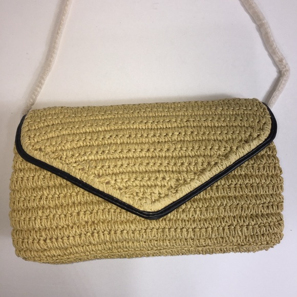 Rebecca Minkoff Straw Envelope Flap Clutch